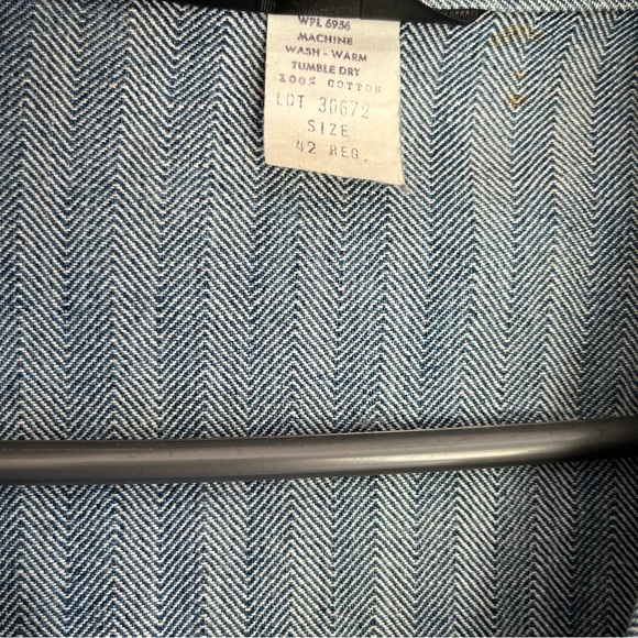 HOST PICK 1960 Railroad Stripe Denim coveralls mechanic workwear jumpsuit 42L - Picture 6 of 16
